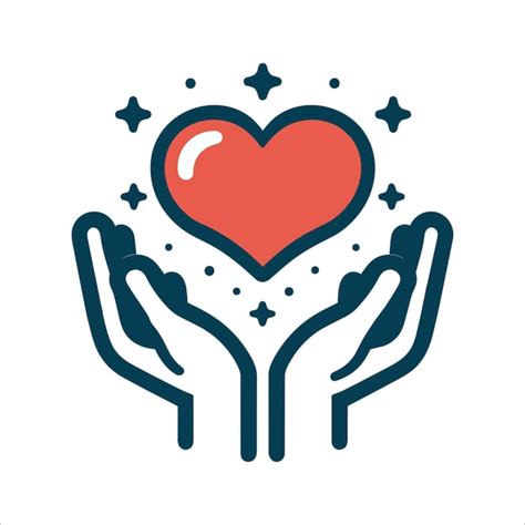 Premium Vector Hands Supporting Heart Icon Flat Design Vector