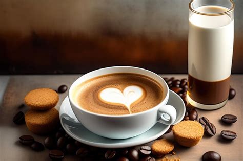Premium AI Image | Coffee and milk