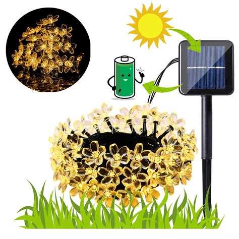 Lampki Ogrodowe Solarne Kwiatki M Led Ciep Y Bia Y Inna Marka