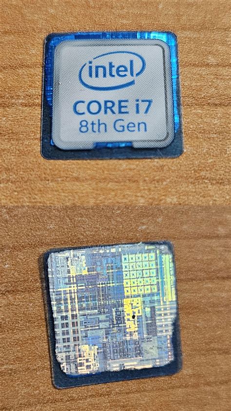 The back of this Intel laptop sticker is shiny : r/mildlyinteresting