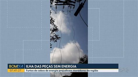 Moradores da Ilha das Peças ficam sem luz após furto de cabos de