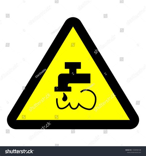 Caution Hot Water Sign Isolated On Stock Illustration Shutterstock