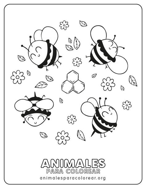 Abejas Para Colorear Descargar E Imprimir Gratis