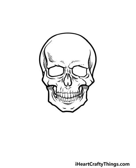 25 Easy Skull Drawing Ideas - How to Draw a Skull | Skeleton drawings ...