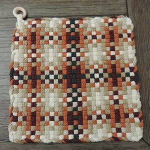 X Potholder Hot Pad Trivet Kitchen Ware Cotton Potholder Handcrafted Potholder Woven