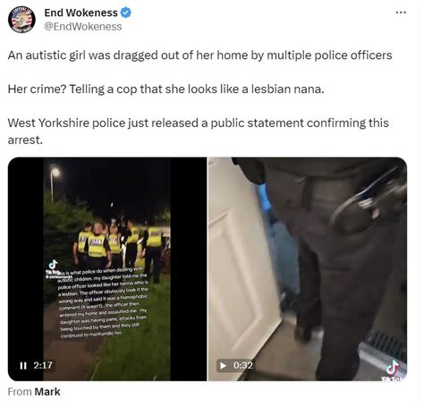 Uk Police Arrest Autistic Girl For Pointing Out Officer Looks Like A Lesbian Citizen Watch Report