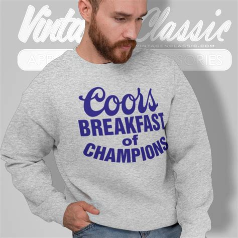 Coors Beer Breakfast Of Champions Shirt Vintagenclassic Tee