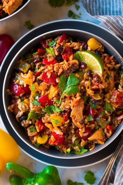 Chicken Fajita Rice Bowl (One Pan) - Cooking Classy