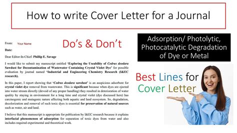 How To Write Cover Letter To Journal Editor Requirement For Submission In Journalyoung