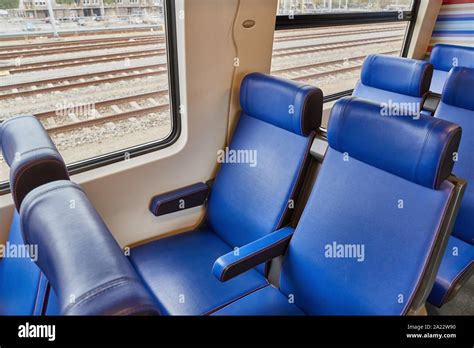 Passenger Train interior Stock Photo - Alamy