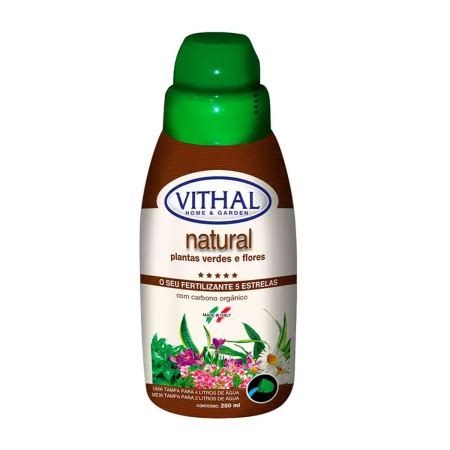 Fertilizante Vithal Líquido Natural Plantas Verdes 250ml