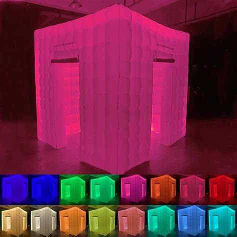 Inflatable Photo Booth Enclosure 8 2 X 8 2ft Portable 16 Colors Led Dimmable