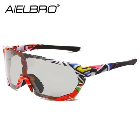 AIELBRO Gafas de ciclismo fotocromáticas para hombre y mujer lentes de