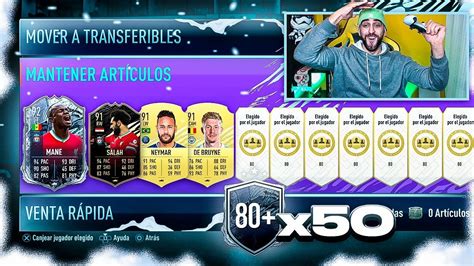 ME TOCA UN FREEZE BRUTAL Y VARIAS CARTAS TOP 50 PLAYER PICK EN FIFA