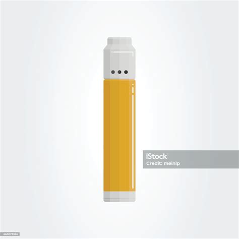 Colored Flat Vaping Device Part Of Big Set Stock Illustration