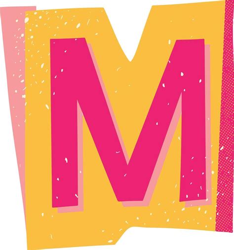 Letter M Magazine Cut Out Element Vector Art At Vecteezy