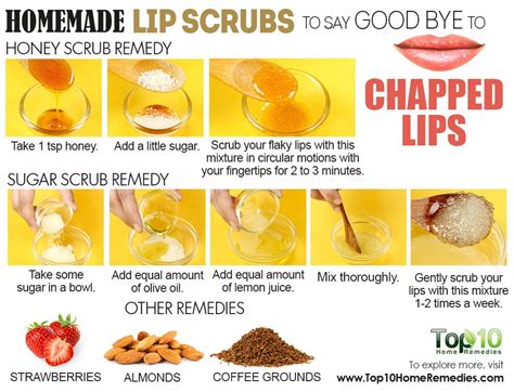 10 Homemade Lip Scrubs to Say Goodbye to Chapped Lips | Top 10 Home ...