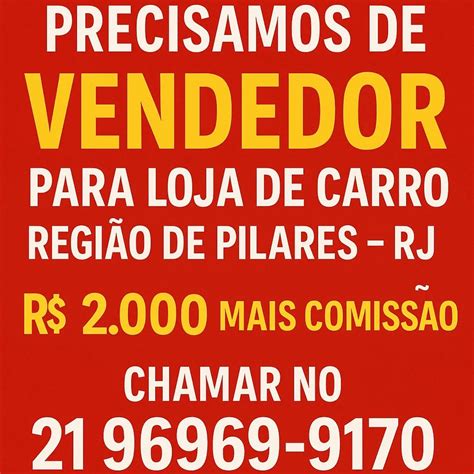 Precisa Se De Vendedores - Vagas de emprego no Rio de Janeiro e região, RJ