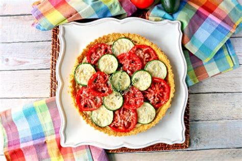 Fresh Tomato Tart With Zucchini Recipe Kudos Kitchen By Renee