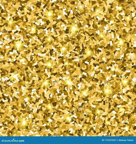 Gold Glitter Seamless Pattern Stock Vector Illustration Of Glittering