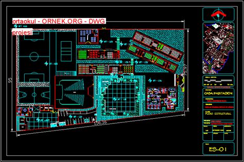 Ortaokul Dwg Projesi Autocad Projeler Hot Sex Picture