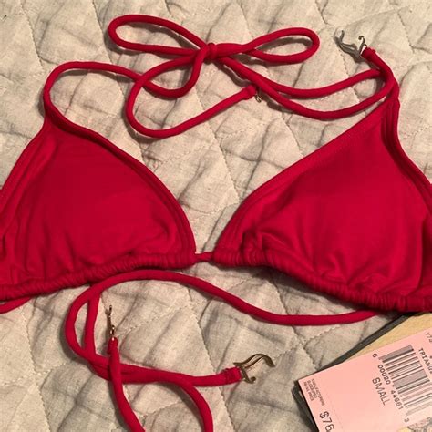 Juicy Couture Swim Juicy Couture Cherry Triangle Bikini Top Small Tags Attached Poshmark