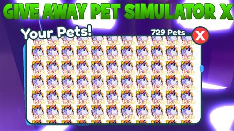 🔴live Pet Simulator X Give Away X3 🍀 Pet Simulator X Pet Simulator