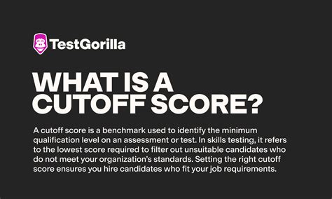 What Is A Cutoff Score In Skill Testing Testgorilla