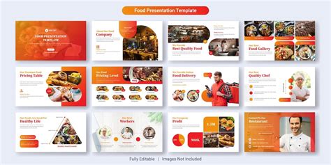 Premium Vector Food And Restaurant Powerpoint Presentation Slide