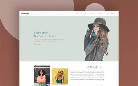 Fashion design website templates and themes