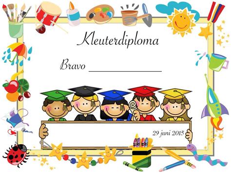 Kleuterdiploma Kleuterklas Afstudeerfeest Voor Kinderen