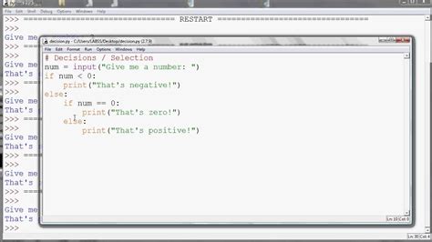 Making Decisions Selection In Python Youtube