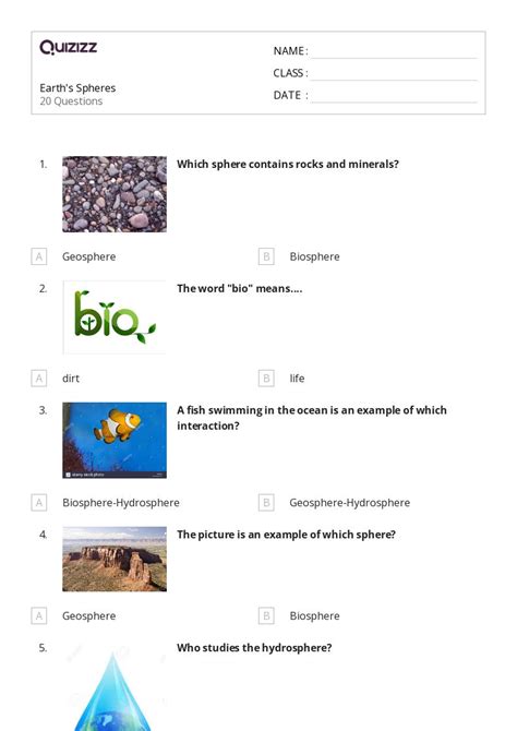 50 Earths Systems Worksheets For 2nd Class On Quizizz Free And Printable