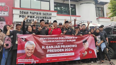 Datangi DPD PDI Perjuangan Jatim Ribuan Sahabat Ganjar Siap Menangkan