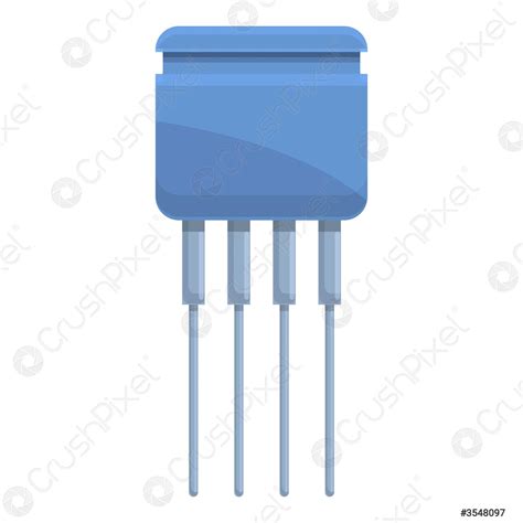 Capacitor Resistor Icon Cartoon Style Stock Vector Crushpixel