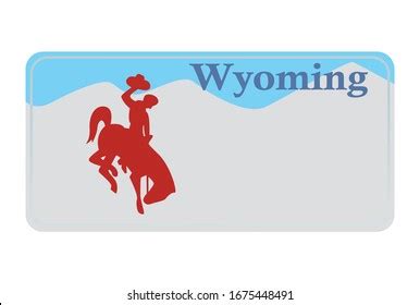 Wyoming License Plate Vector Object On Stock Vector (Royalty Free ...