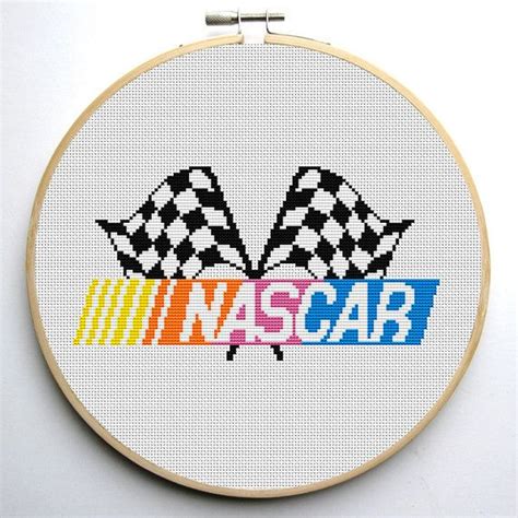 Nascar Cross Stitch Pattern Pdf Instant Download Cross Stitch Fabric Cross Stitch Charts Cross