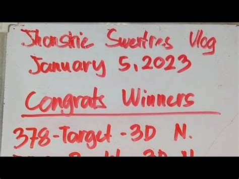 Swertres Hearing Jan 5 2023 Pa Ondaspot Napod Ta Congrats Winners 378 T