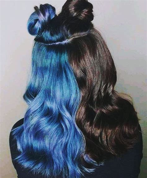 20 Blue Split Dye Hair Hazimhasnain