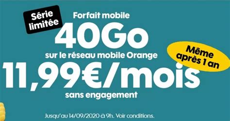 Pour La Rentr E Le Forfait Mobile Sosh Go Est Par Mois