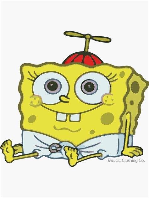 "Baby Spongebob" Sticker for Sale by BaesicClothing | Redbubble