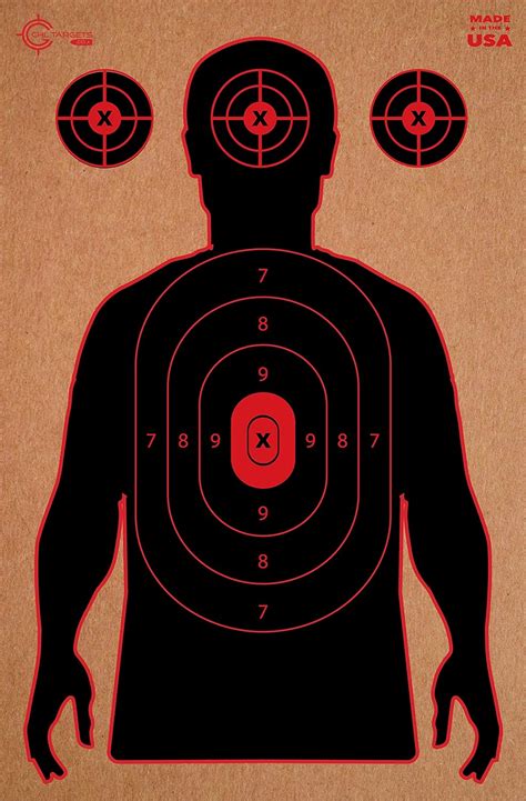 Silhouette Cardboard Targets For Shooting Torso Cardboard