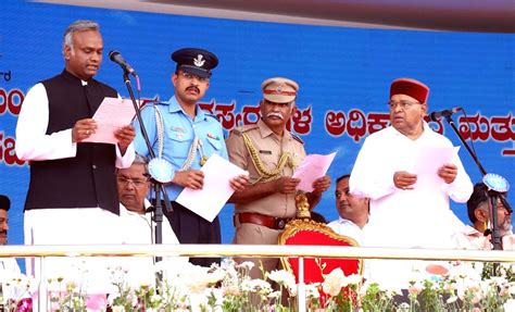 Karnataka Governor Thaawarchand Gehlot Administers The Oath To Priyank