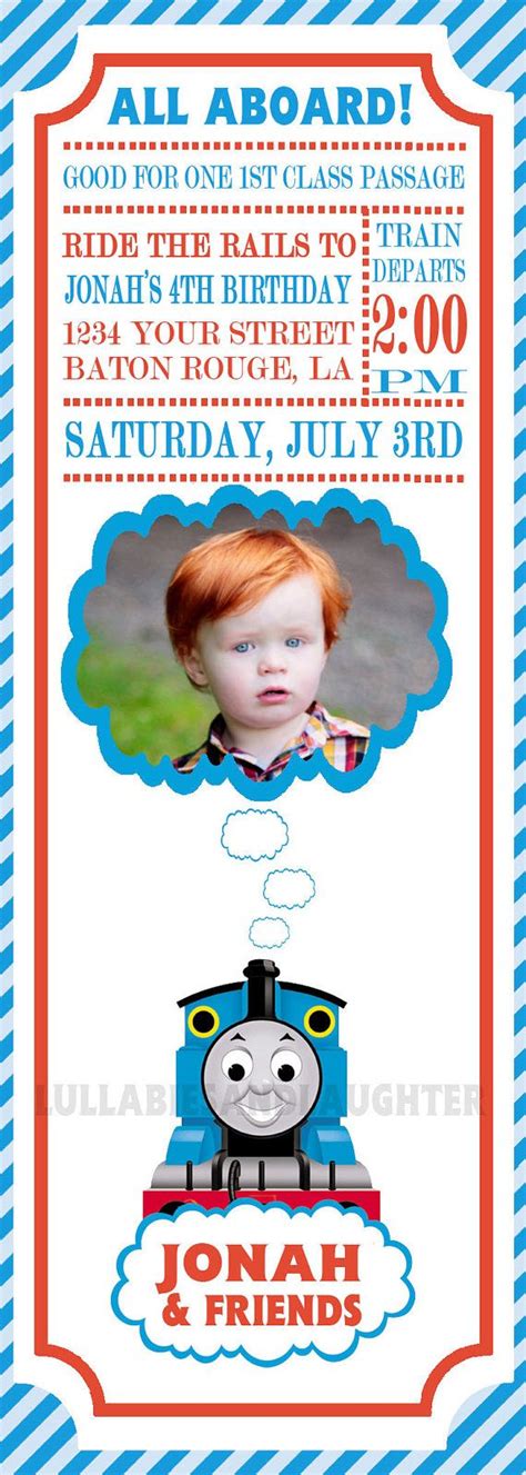 Thomas Train Ticket Invitation / Thomas Invitation / Thomas Birthday ...