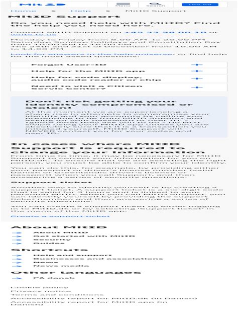 MitID Support - MitID | PDF | Cyberspace | Computer Security