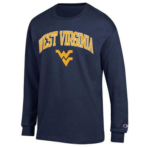 Wvu West Virginia Champion Arch Over Logo Long Sleeve Tee Alumni Hall