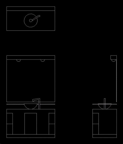 Bloque Lavabo Sanitario En Dwg Kb Librer A Cad