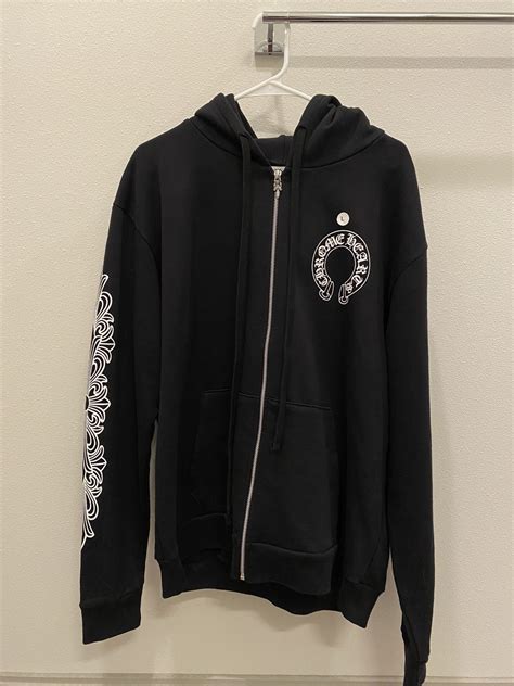 Chrome Hearts Chrome Hearts Horseshoe Floral Zip Up Hoodie Grailed