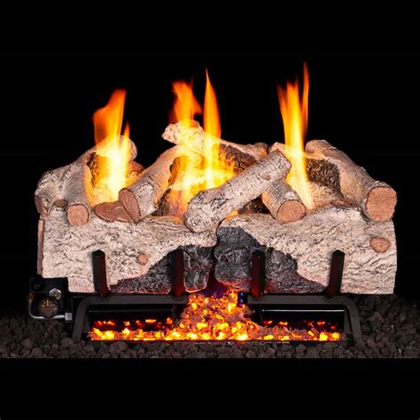 Peterson Real Fyre Inch Charred Alpine Birch Outdoor Gas Log Set