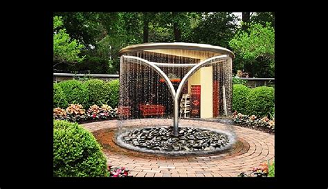 Artistic Rain Shower Water Feature Outdoor Water Fountain Etsy